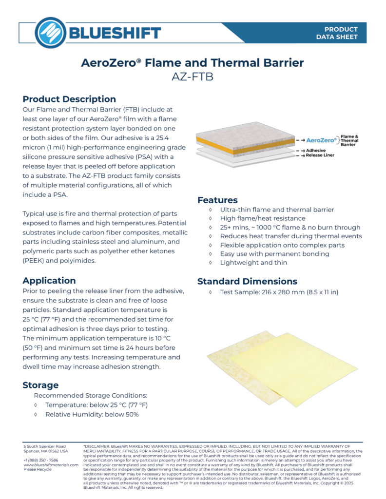 AeroZero Flame and Thermal Barrier - AZ-FTB