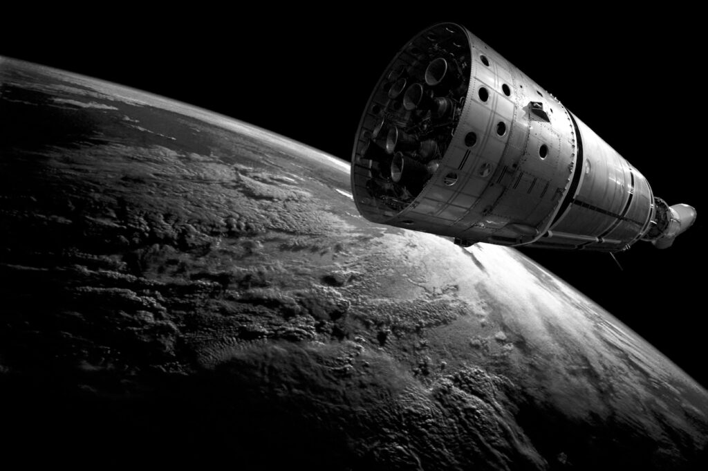 Space junk above Earth